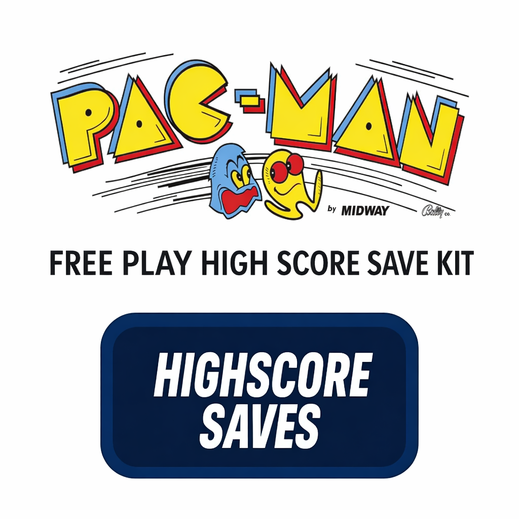 Pacman Free Play and High Score Save Kit