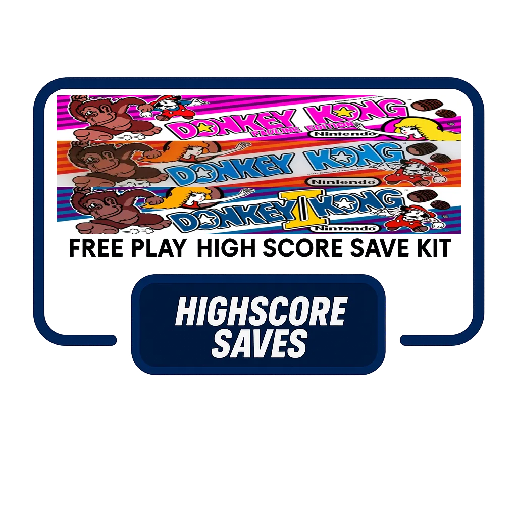 Donkey Kong | D2K | Pauline Edition Free Play and High Score Save Kit