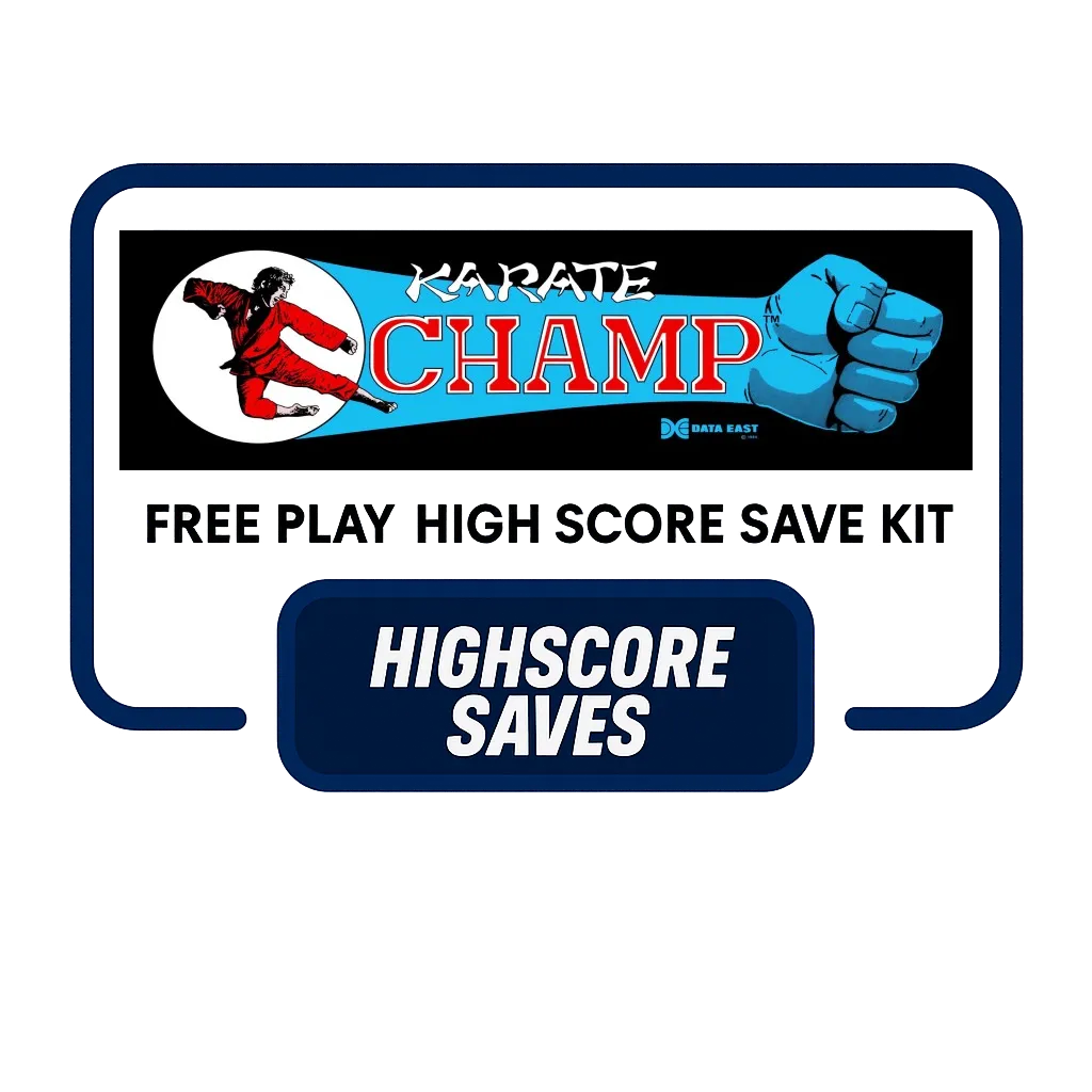Karate Champ Player vs Player Free Play and High Score Save Kit
