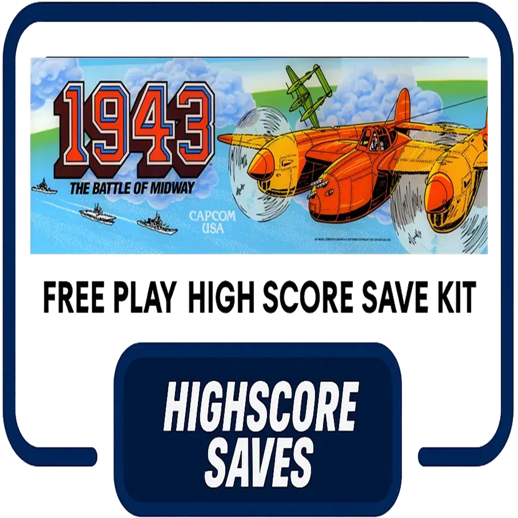 1943 Free Play and High Score Save Kit