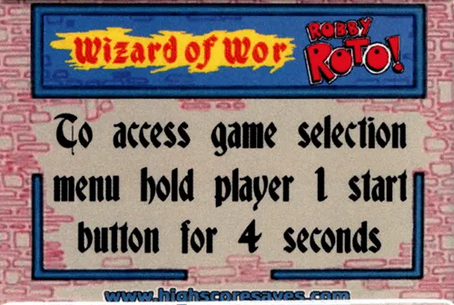Wizard of Wor | Robby Roto Multigame Instruction Magnet