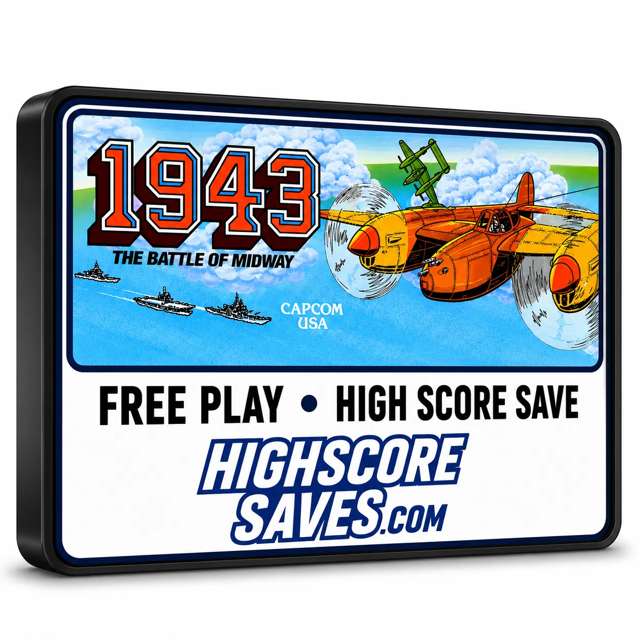 1943 Arcade Free Play and High Score Save Kit PCB Upgrade
