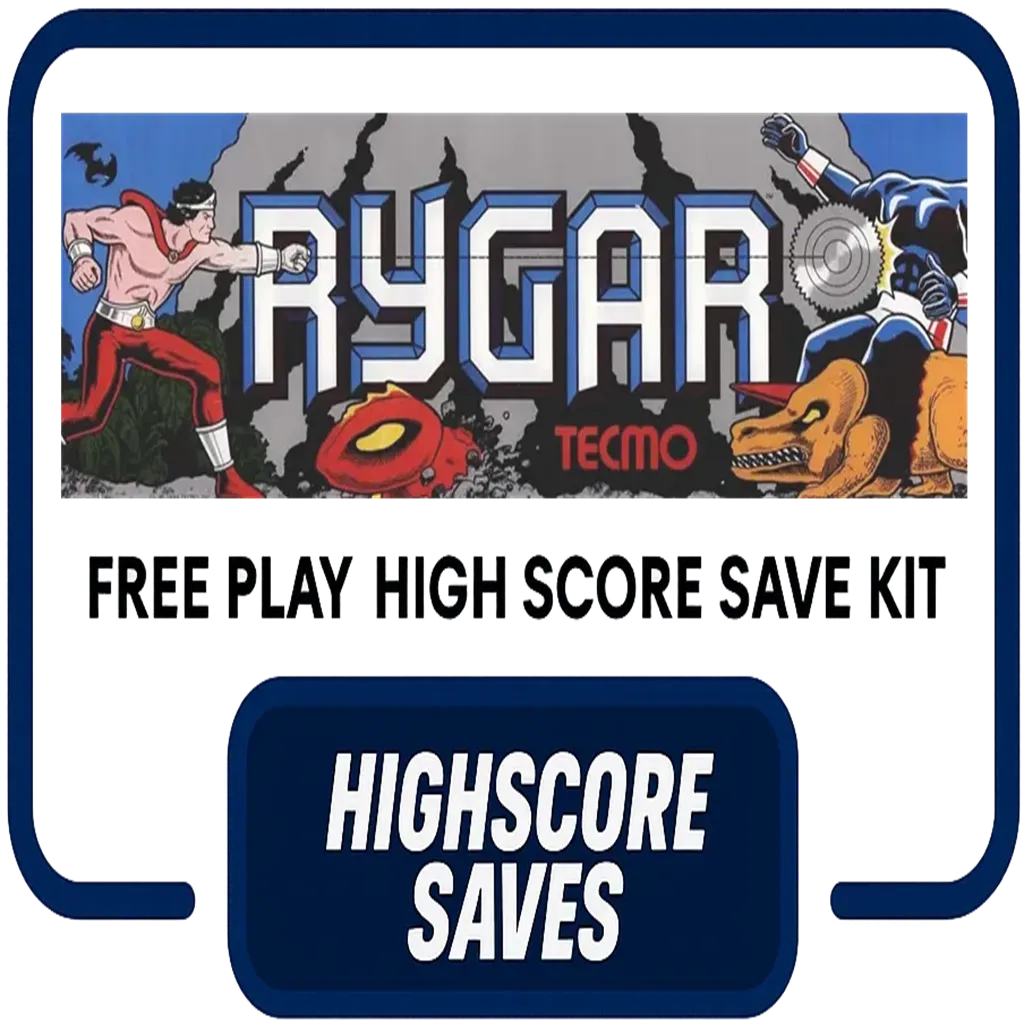 Rygar Free Play and High Score Save Kit