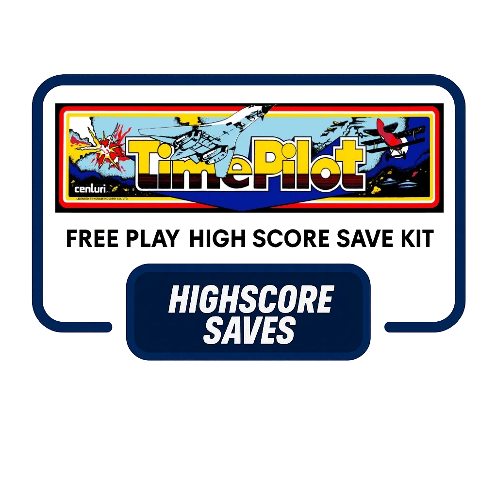 Time Pilot Free Play and High Score Save Kit