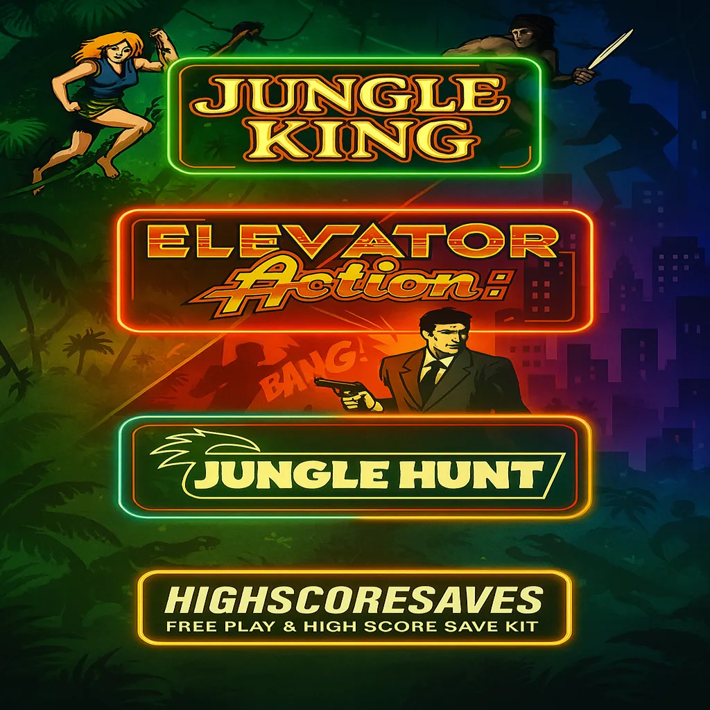 Jungle Hunt | Elevator Action | Taito Multigame Free Play and High Score Save Kit