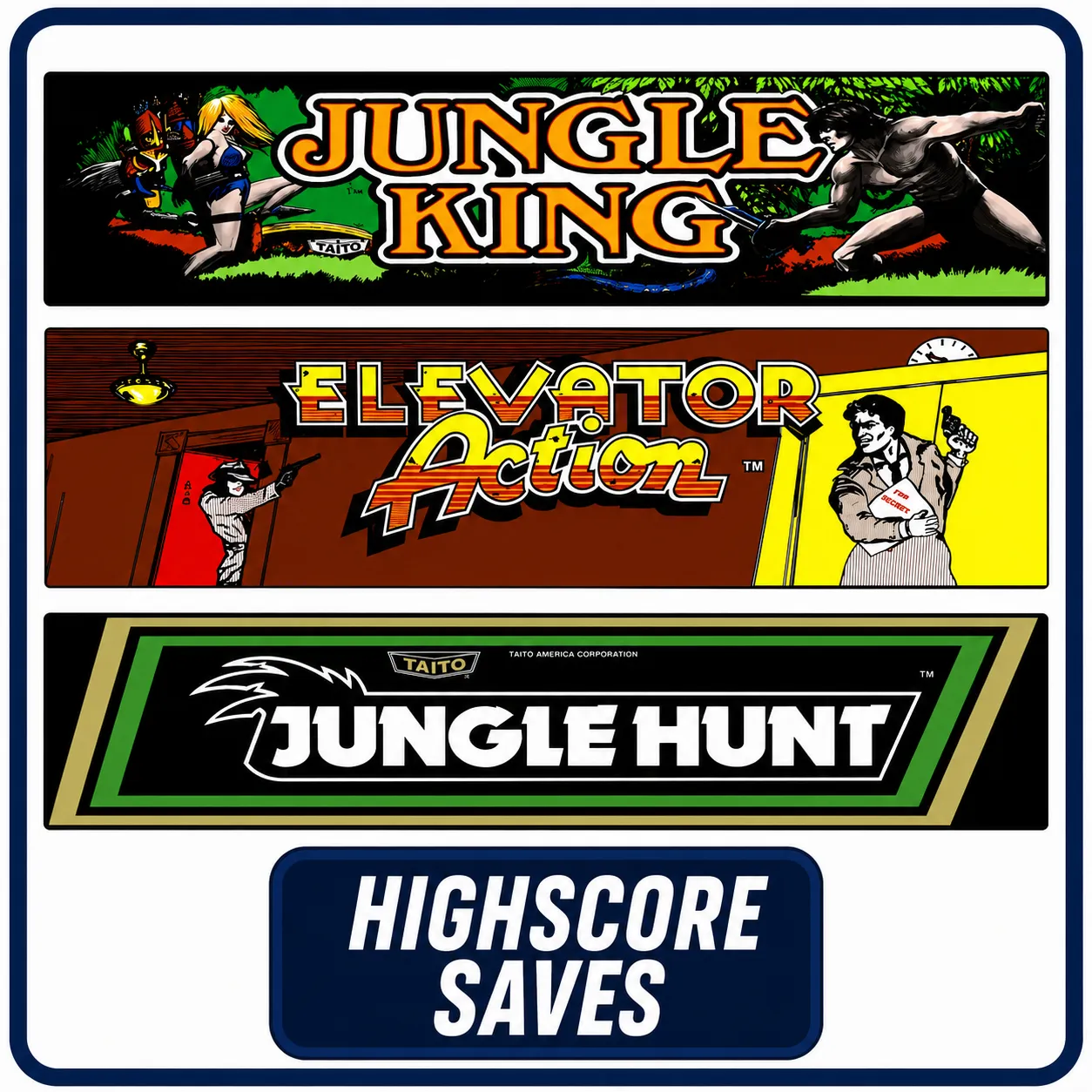 Elevator Action Multigame Free Play and High Score Save Kit