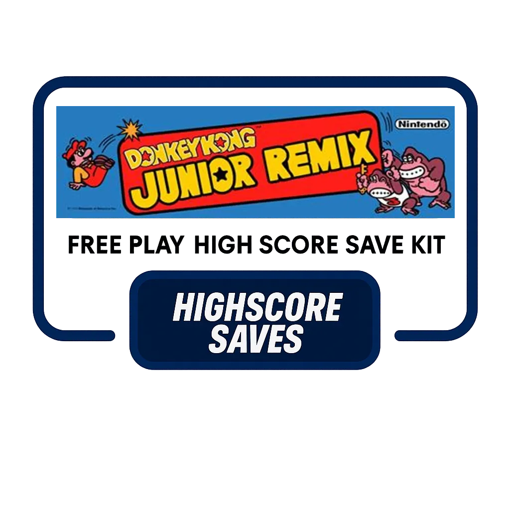 Donkey Kong Junior Remix Multigame Free Play and High Score Save Kit with Trainer