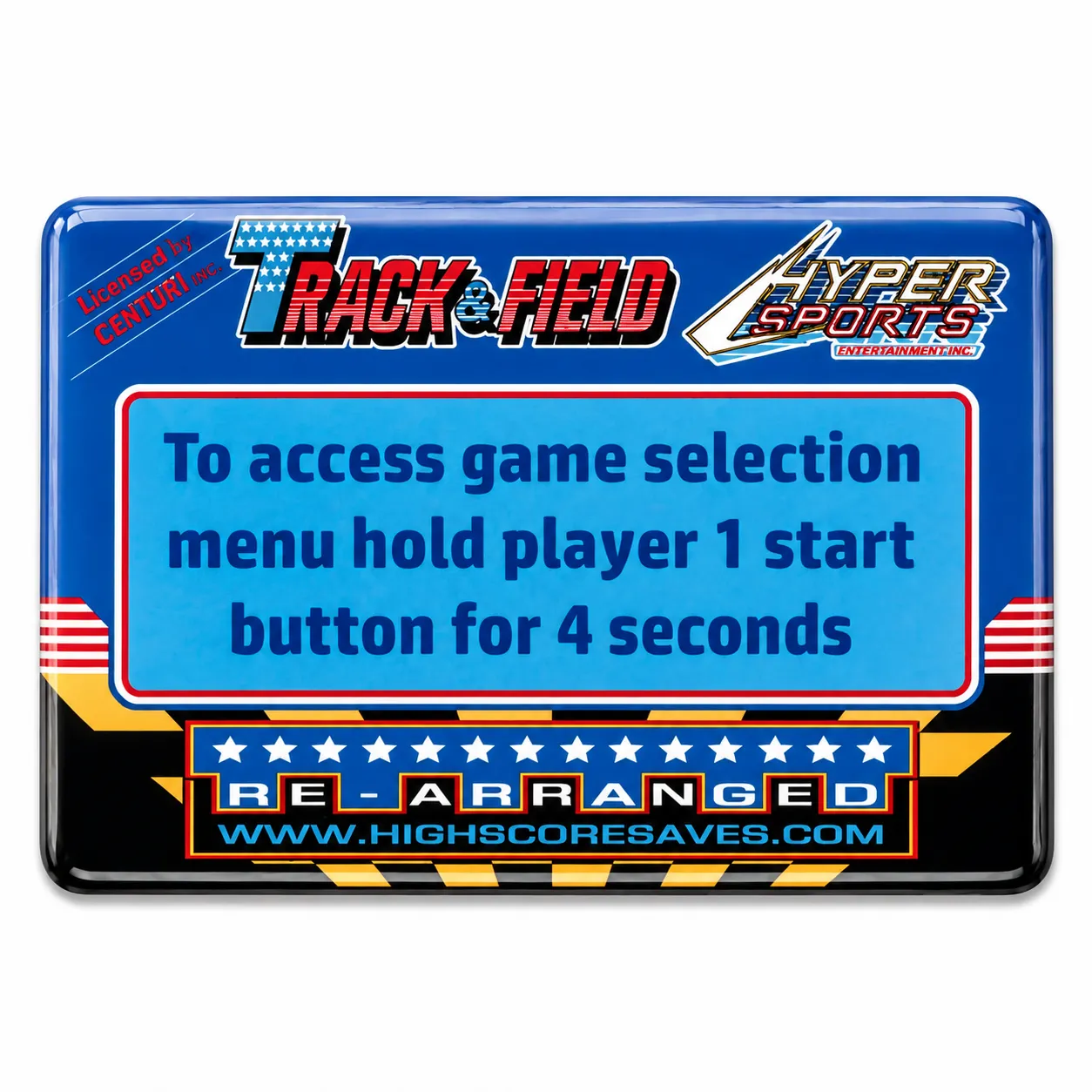 Hyper Sports | Track and Field | Rearranged Multigame Instruction Magnet
