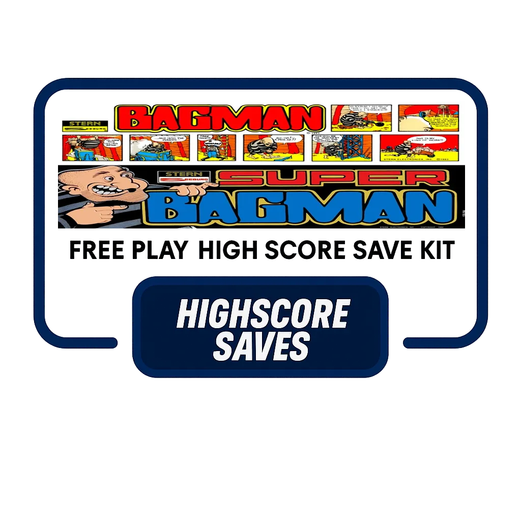 Bagman | Super Bagman Multigame Free Play and High Score Save Kit