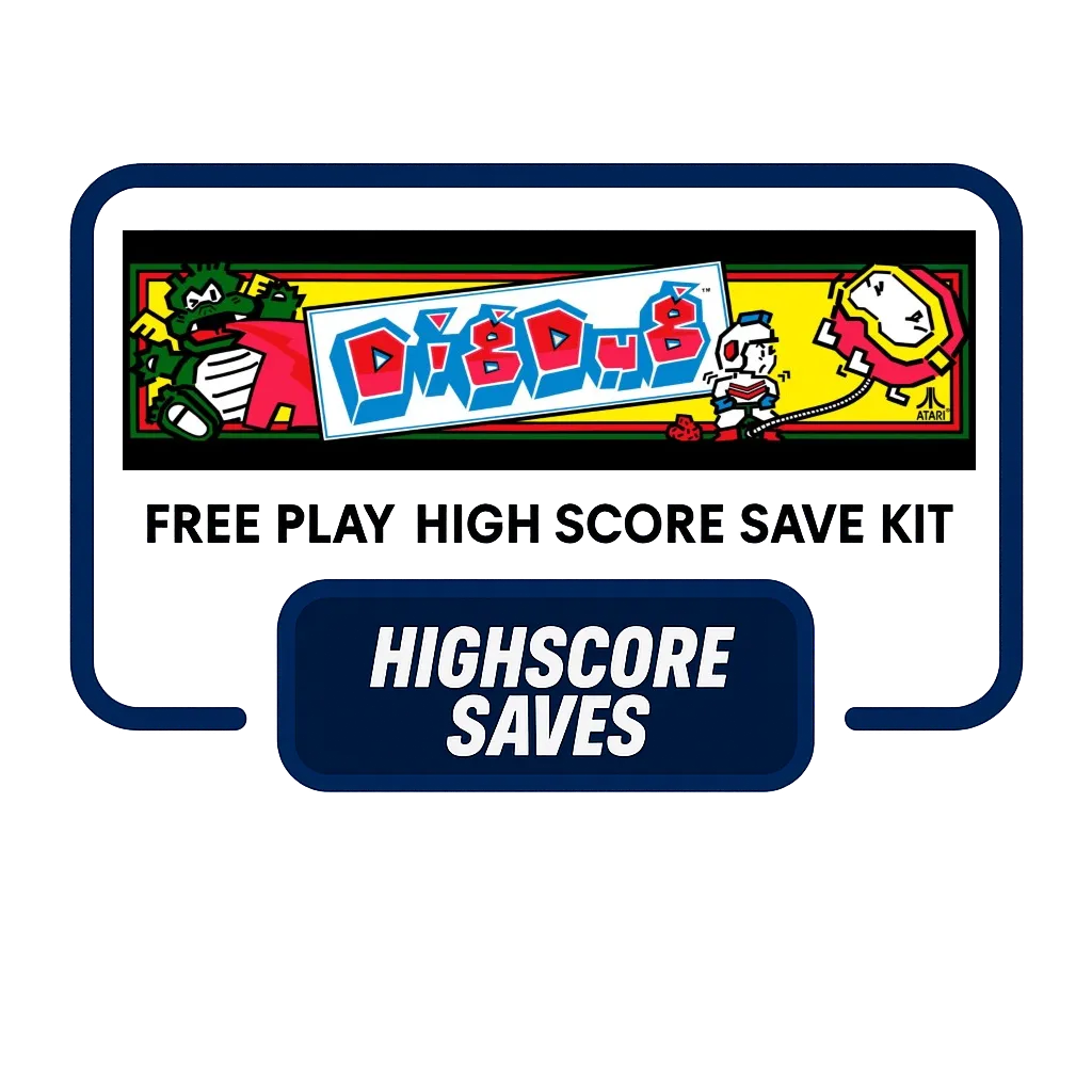 Dig Dug Free Play and High Score Save Kit