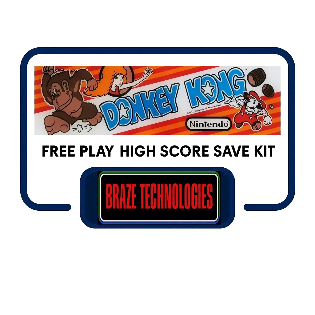 Braze Donkey Kong Free Play and High Score Save Kit