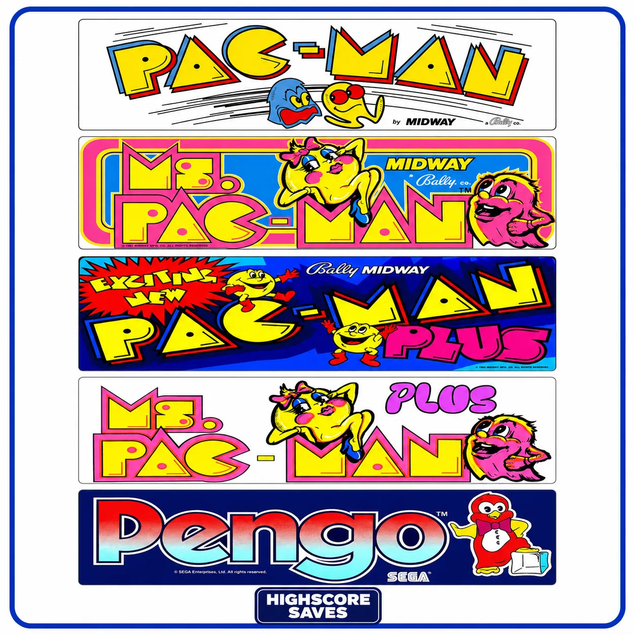 Pacman | Ms Pacman Multigame Free Play and High Score Save Kit