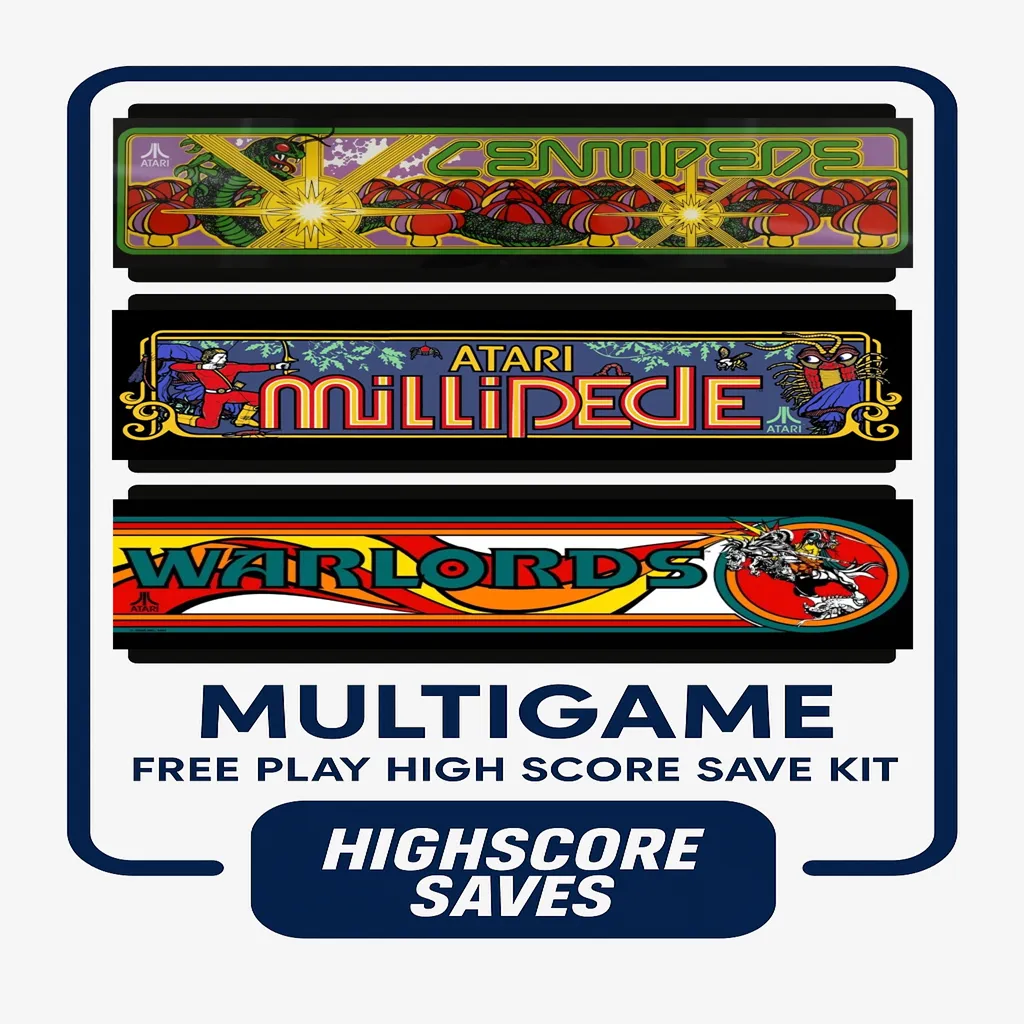 Super Multipede | Centipede | Millipede | Warlords | Super Breakout | Multigame Free Play and High Score Save Kit Super Multipede | Centipede | Millipede | Warlords | Super Breakout | Multigame Free Play and High Score Save Kit