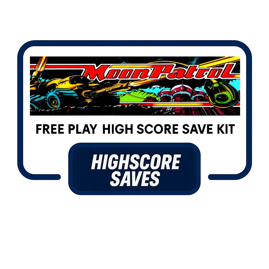 Moon Patrol Free Play and High Score Save Kit