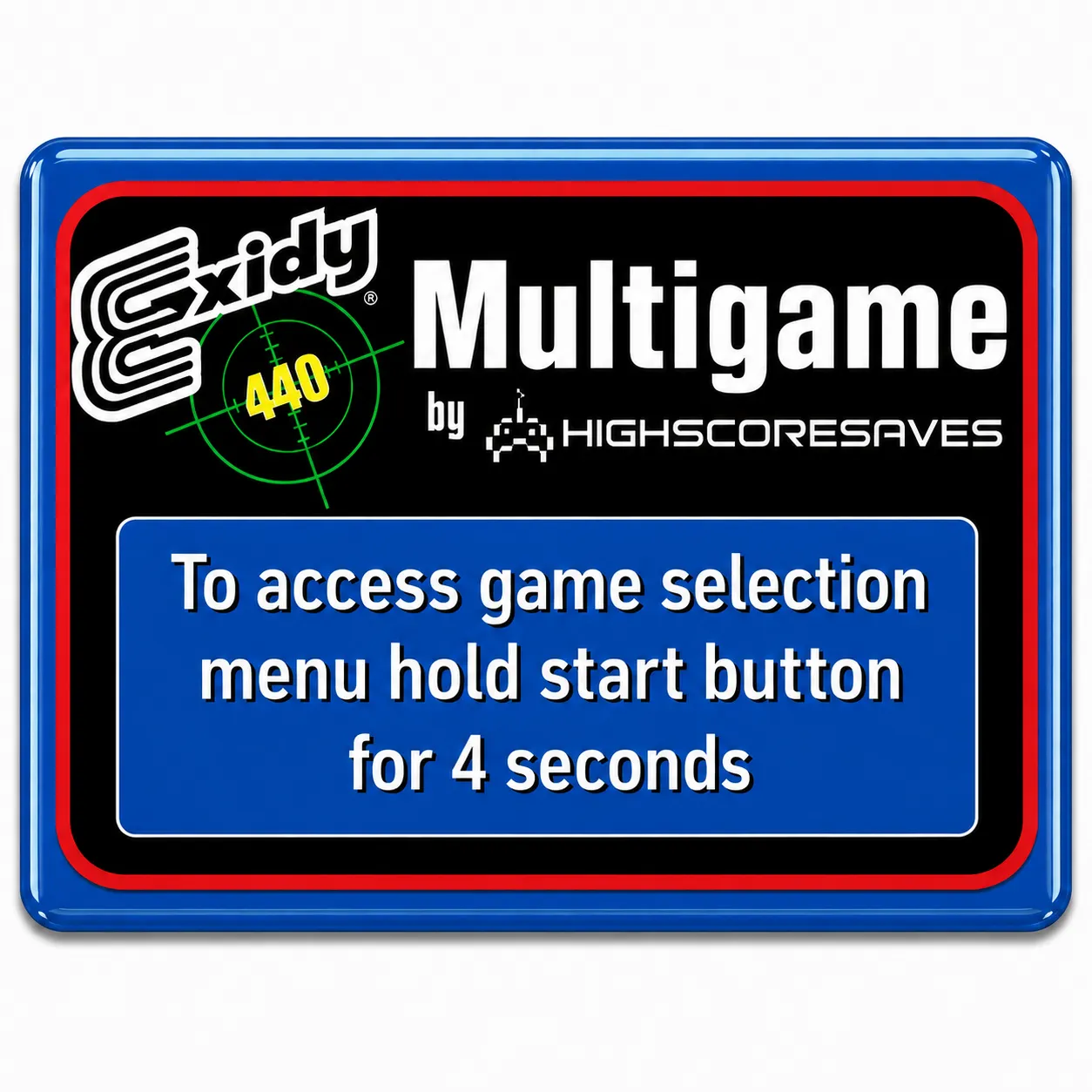 Exidy 440 Multigame Instruction Magnet