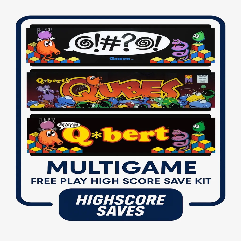 Qbert | Qbert Qubes | FHMC Qbert Multigame Free Play and High Score Save Kit Qbert | Qbert Qubes | FHMC Qbert Multigame Free Play and High Score Save Kit