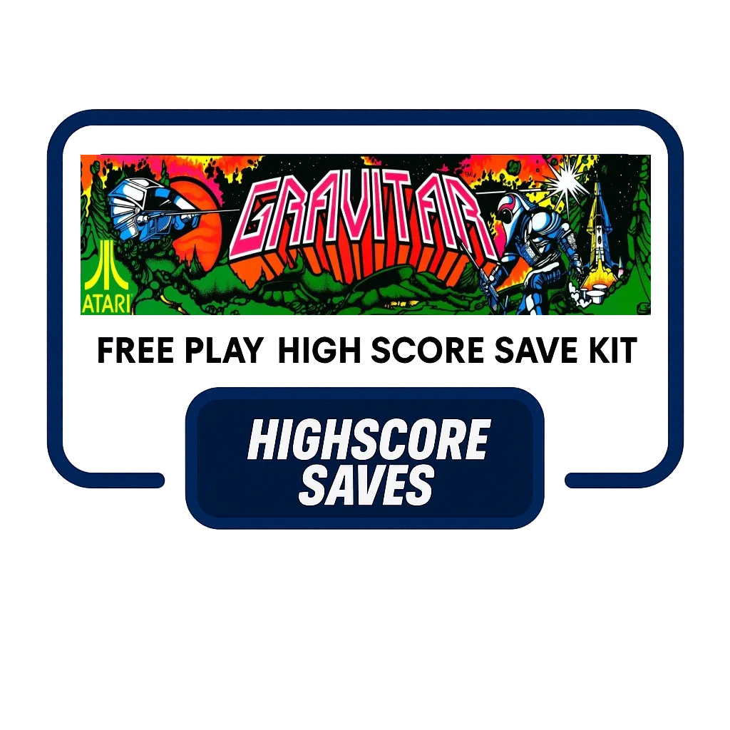 Gravitar Free Play and High Score Save Kit