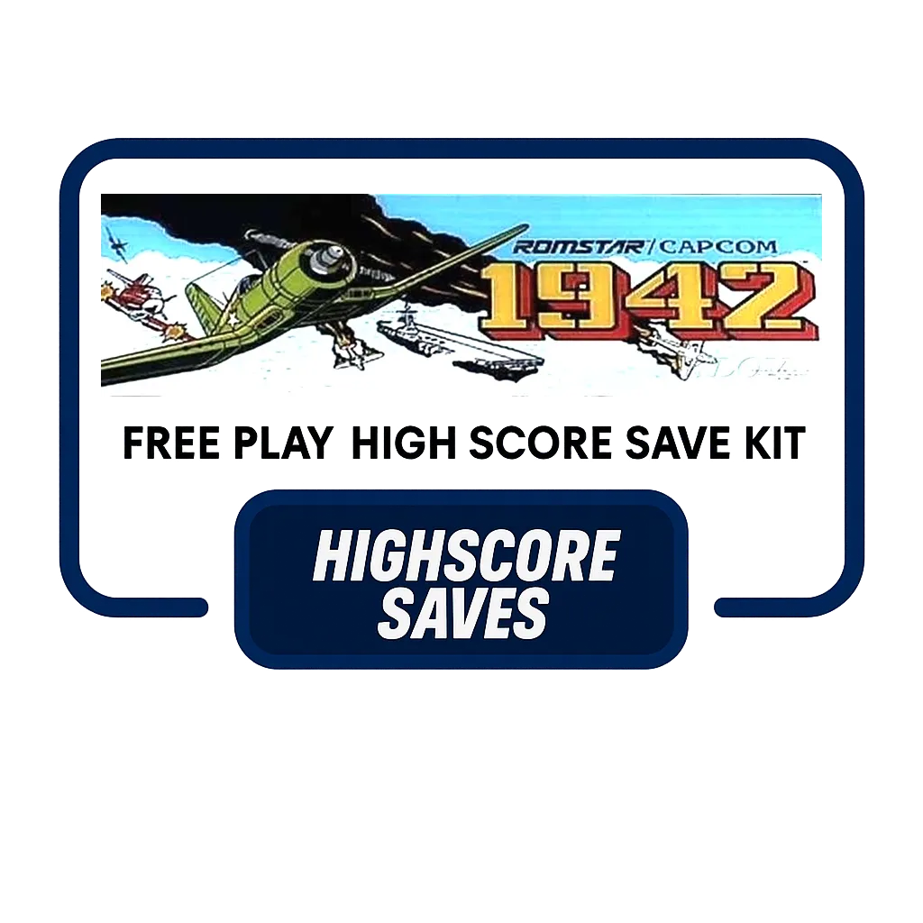 1942 Free Play and High Score Save Kit – Upgrade your Capcom arcade board 1942 Free Play and High Score Save Kit for Capcom arcade PCB