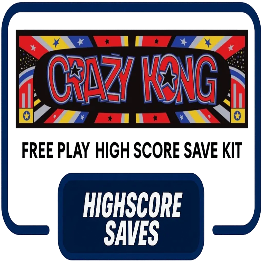 Crazy Kong Part II Free Play and High Score Save Kit