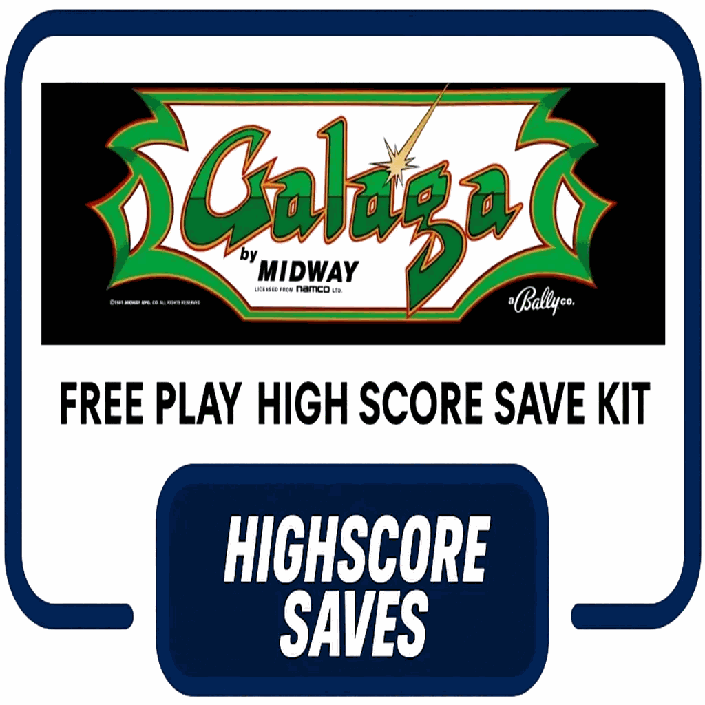 Galaga Free Play and High Score Save Kit