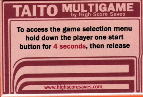 Jungle Hunt | Elevator Action | Taito Multigame Instruction Magnet
