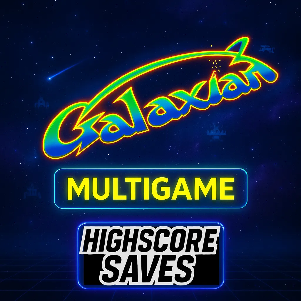 Galaxian Multigame Free Play and High Score Save Kit