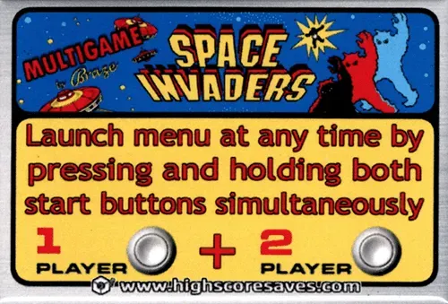 Space Invaders Multigame Instruction Magnet