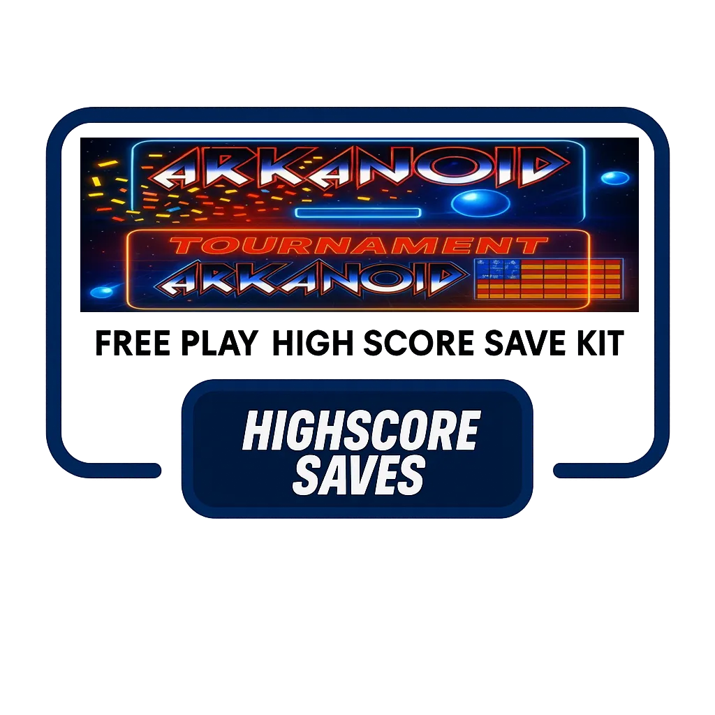 Arkanoid | Tournament Multigame Free Play and High Score Save Kit