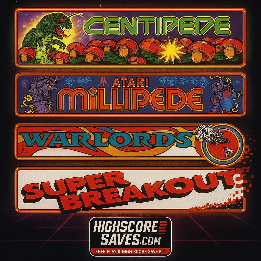 Super Multipede | Centipede | Millipede | Warlords | Super Breakout | Multigame Free Play and High Score Save Kit