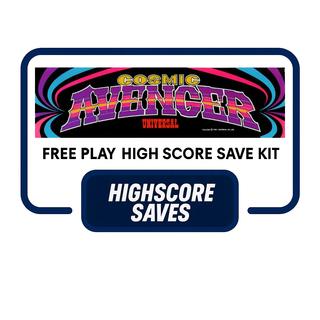 Cosmic Avenger Free Play and High Score Save Kit