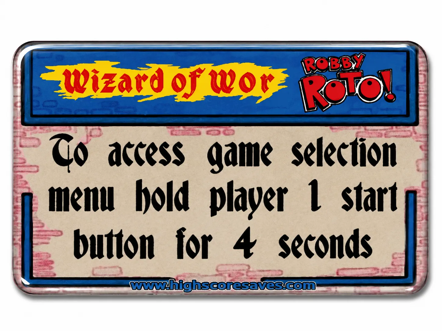 Wizard of Wor | Robby Roto Multigame Instruction Magnet