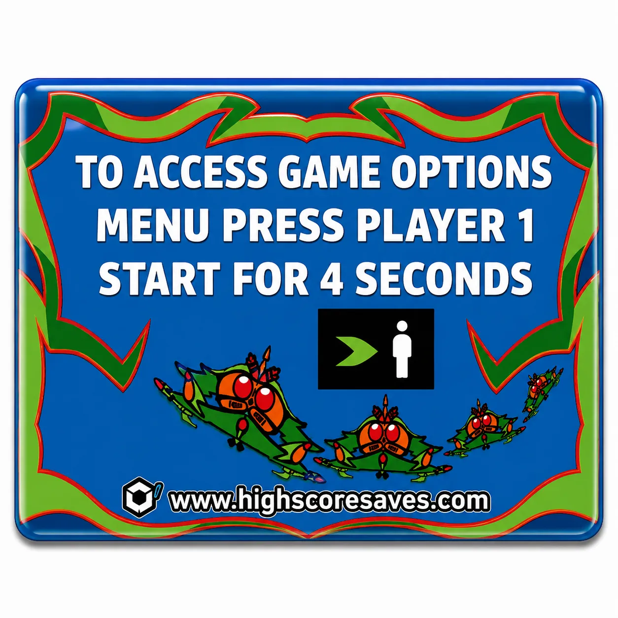 Galaga Instruction Magnet