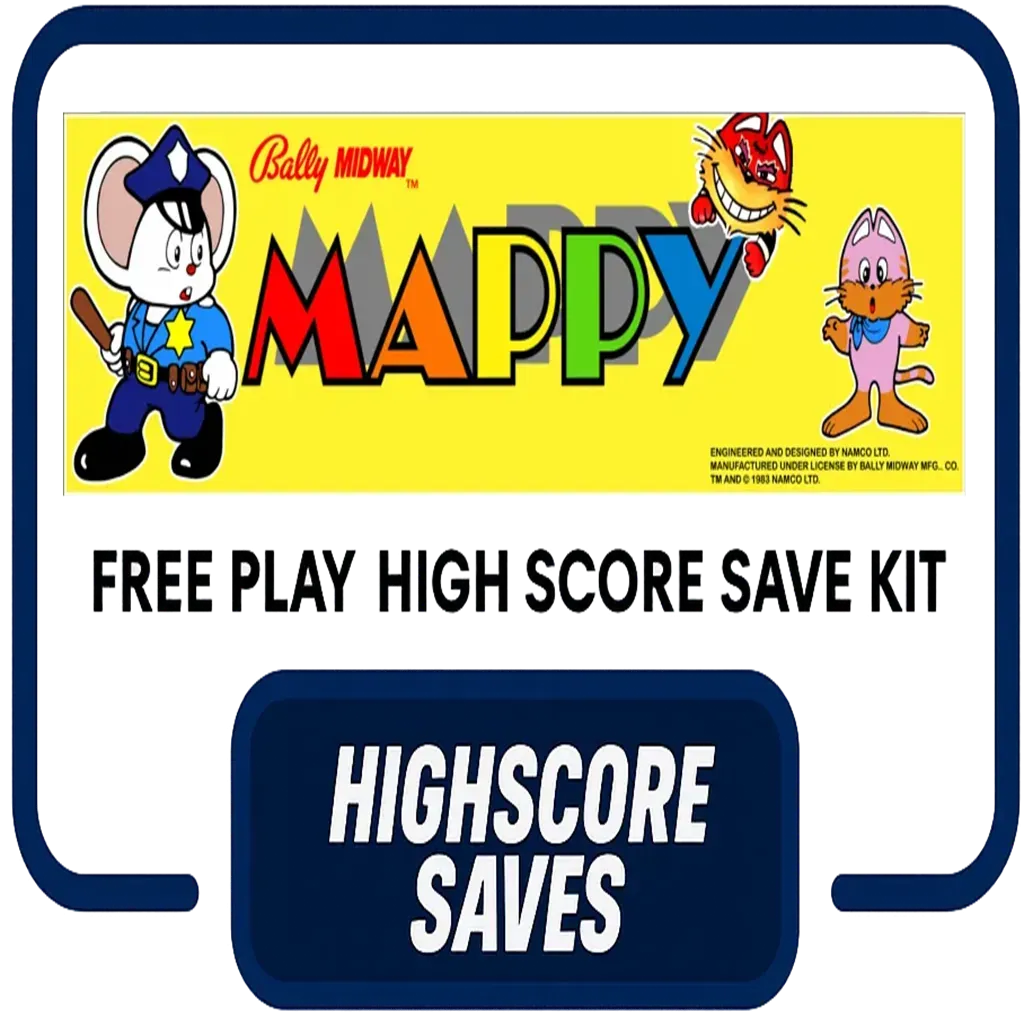 Mappy Free Play and High Score Save Kit