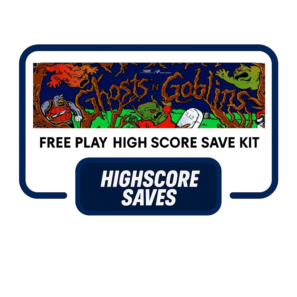 Ghosts 'N Goblins Free Play and High Score Save Kit