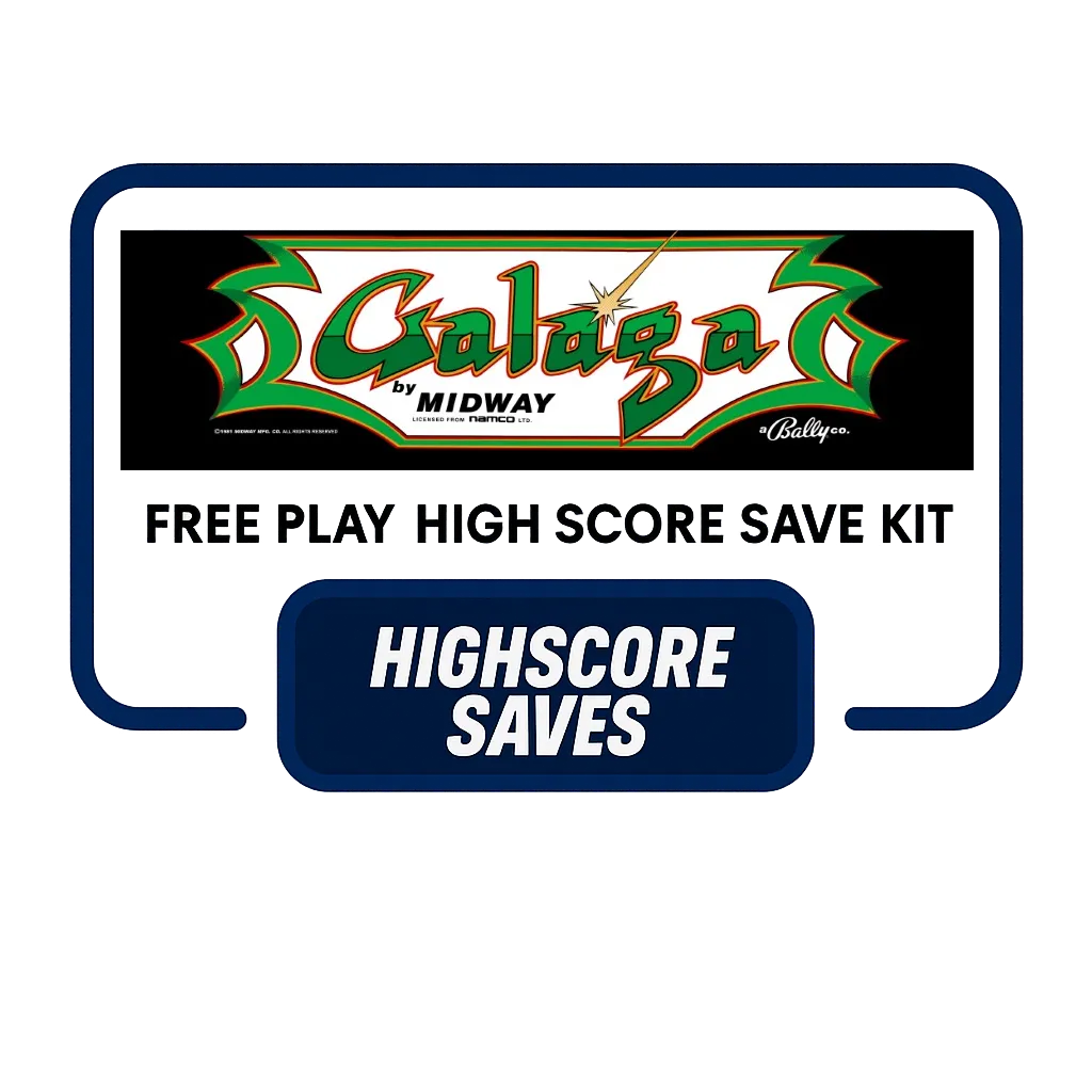 Galaga Free Play and High Score Save Kit