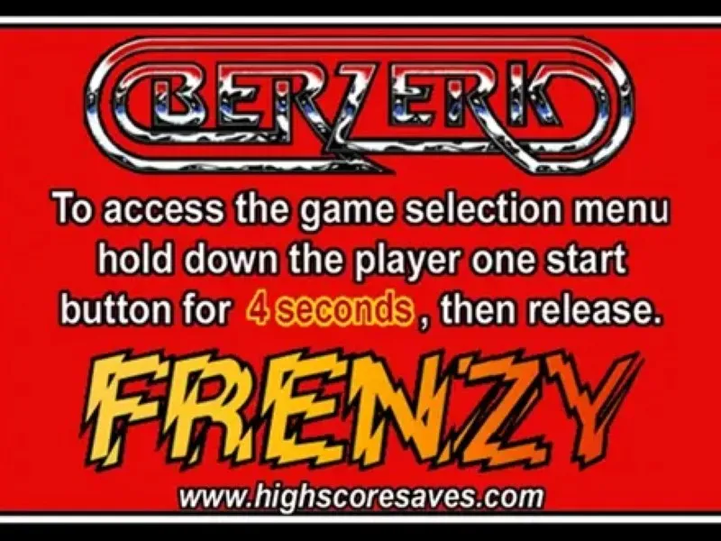 Berzerk | Frenzy Multigame Instruction Magnet