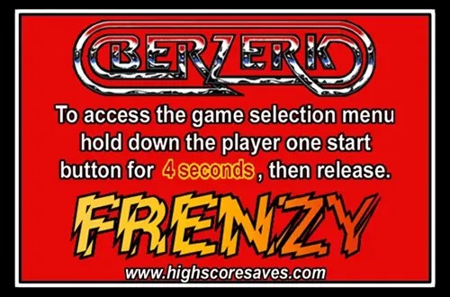 Berzerk | Frenzy Multigame Instruction Magnet