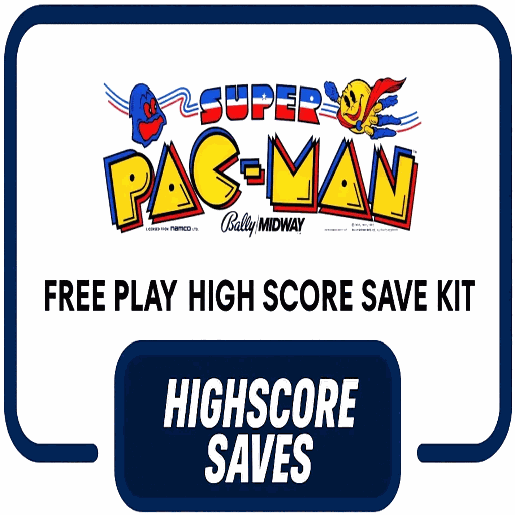 Super Pacman Free Play and High Score Save Kit