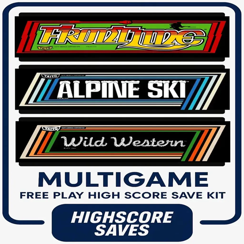 Frontline Vertical Taito Multigame Free Play and High Score Save Kit