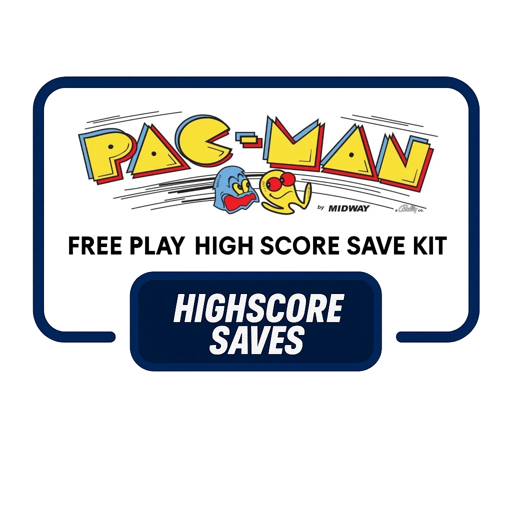 Pacman Free Play and High Score Save Kit