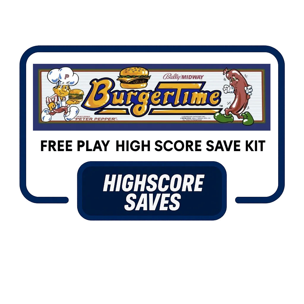 Burgertime Free Play and High Score Save Kit