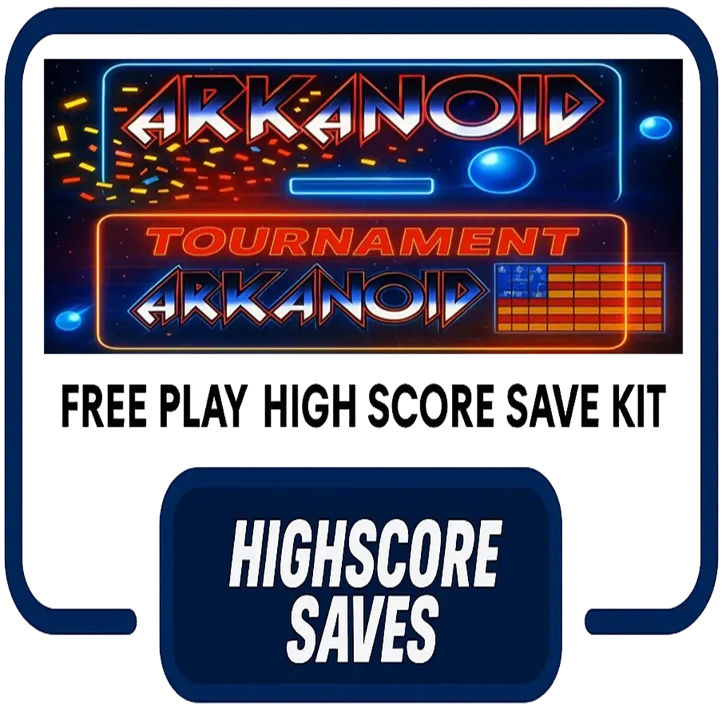 Arkanoid | Tournament Multigame Free Play and High Score Save Kit
