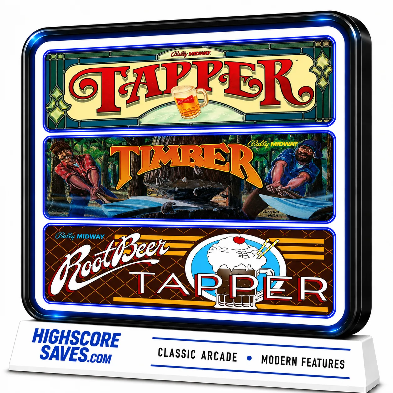 Tapper Multigame Free Play and High Score Save Kit