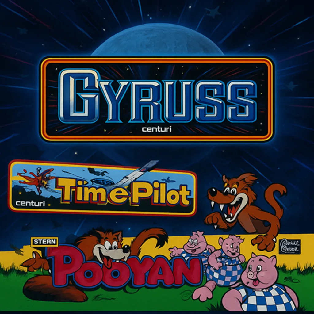 Gyruss | Time Pilot Multigame Free Play and High Score Save Kit