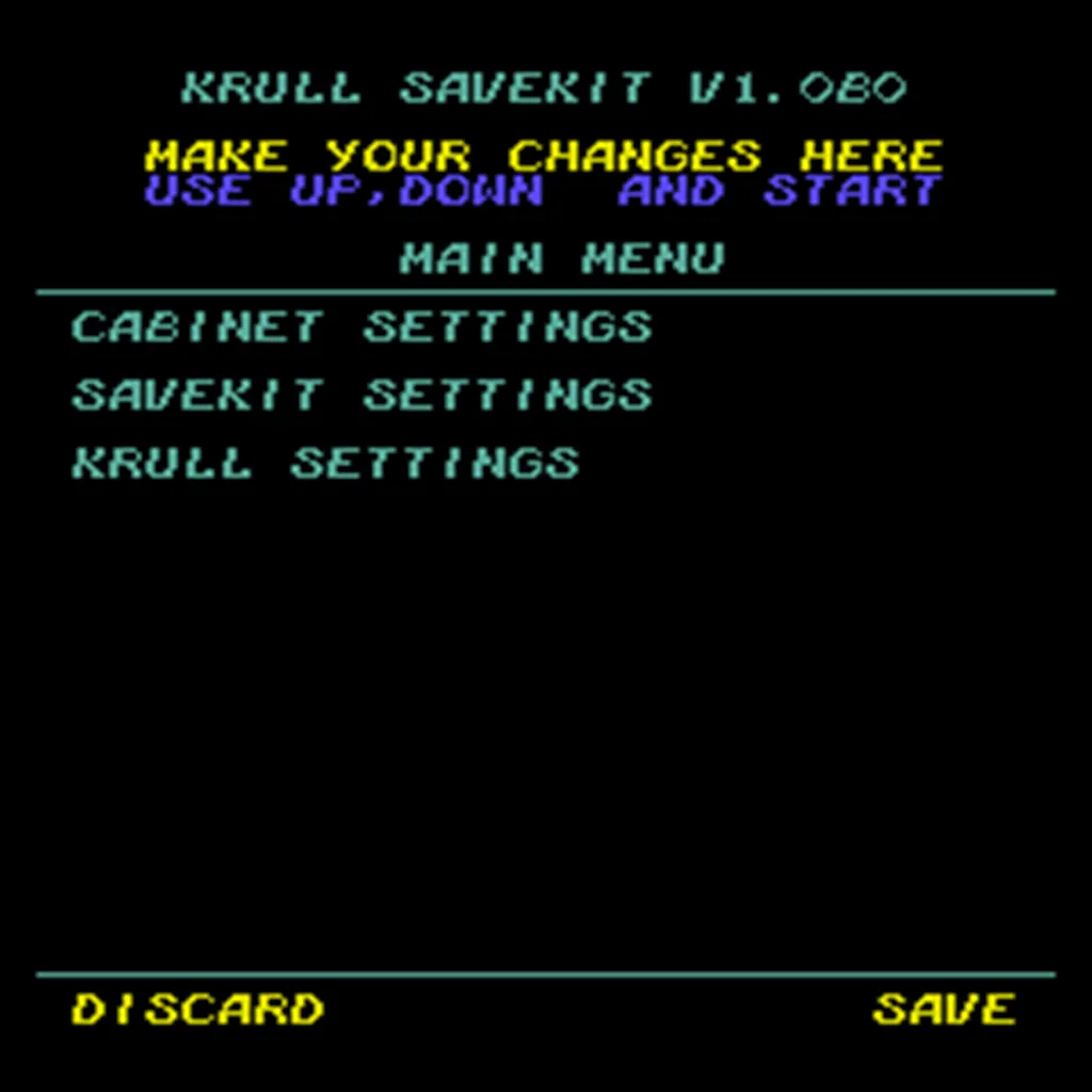 Krull Arcade Free Play and High Score Save Kit
