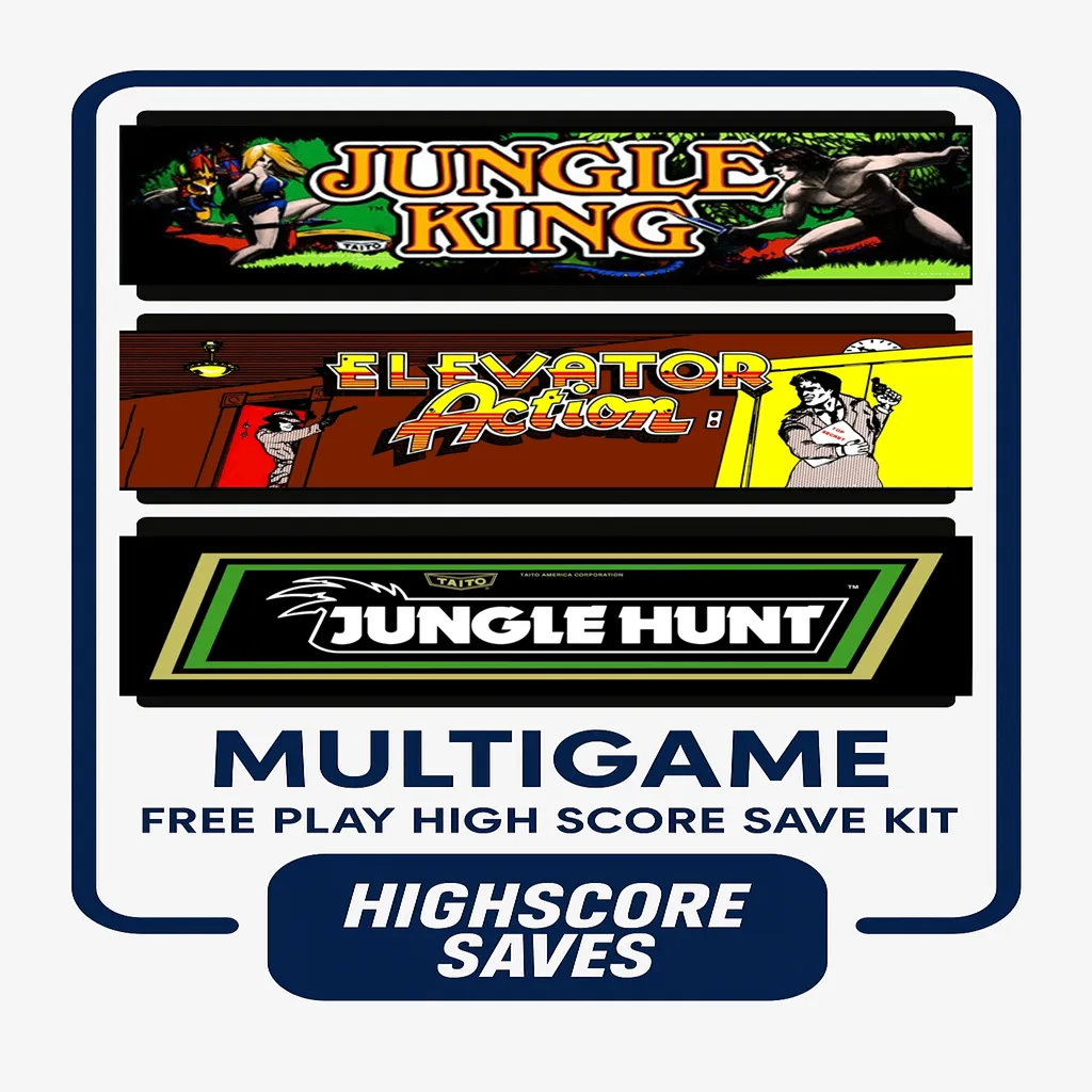 Jungle Hunt | Elevator Action | Taito Multigame Free Play and High Score Save Kit Jungle Hunt | Elevator Action | Taito Multigame Free Play and High Score Save Kit