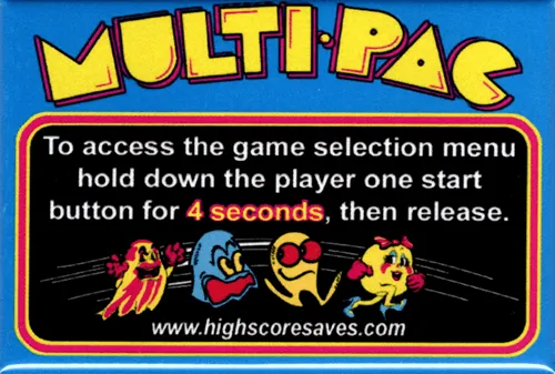Pacman | Ms Pacman Multigame Instruction Magnet