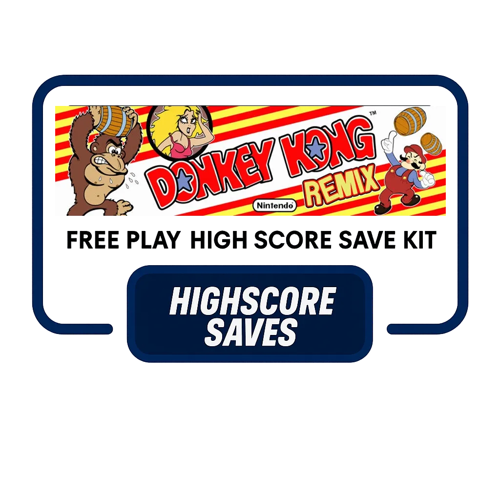 Donkey Kong Remix Tournament Edition Multigame Free Play and High Score Save Kit