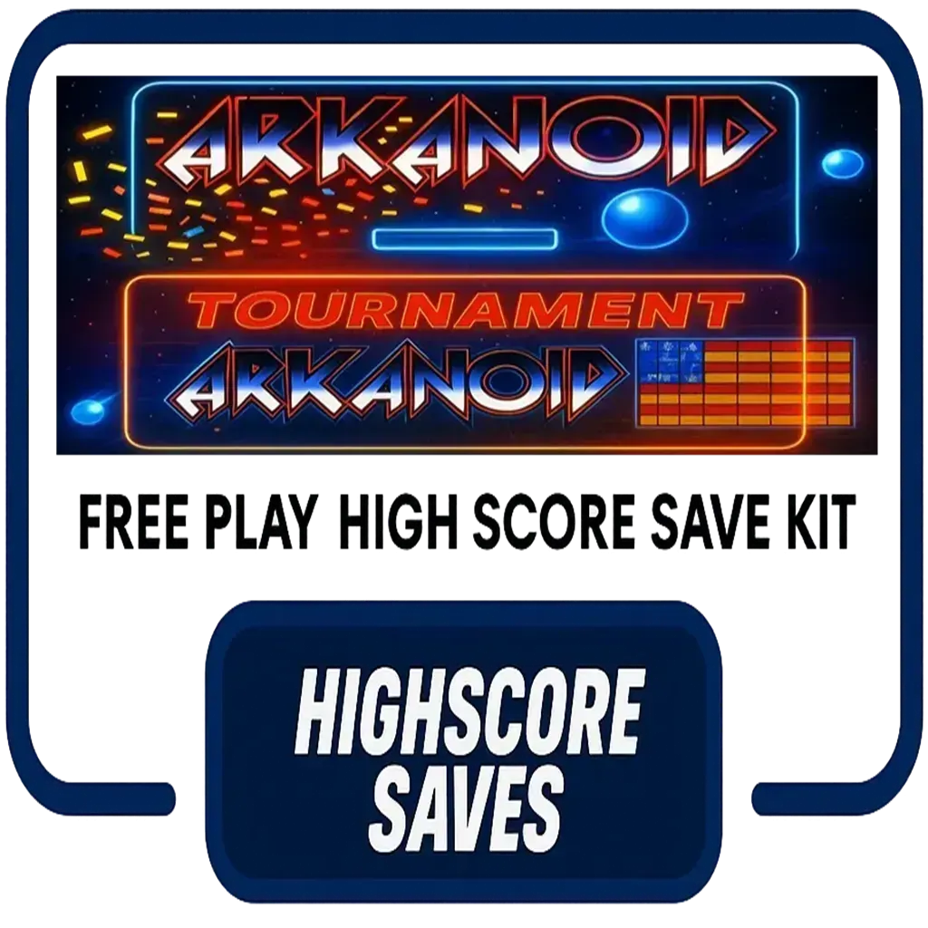 Arkanoid | Tournament Multigame Free Play and High Score Save Kit