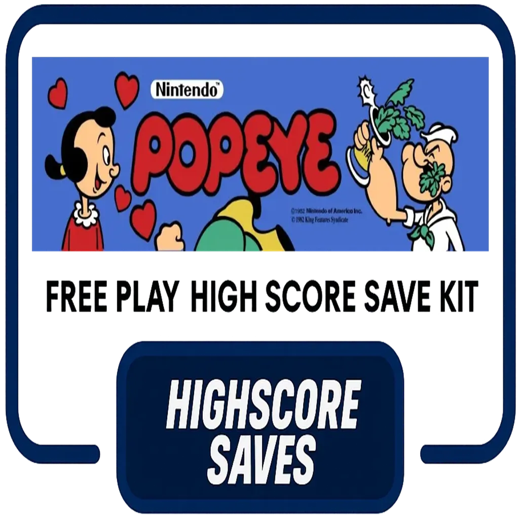 Popeye Free Play and High Score Save Kit